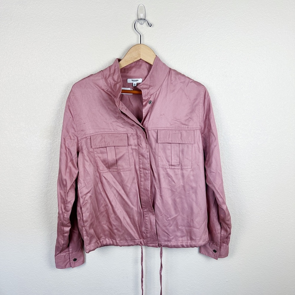 Kensie Rowen Button-Front Utility Jacket In Rose - image 2